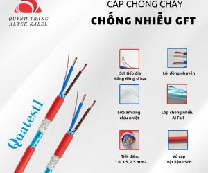 Cáp chống cháy chống nhiễu GFT Altek chịu cháy trong nhiệt độ cao