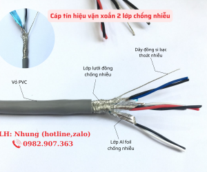 Cáp tín hiệu vặn xoắn chống nhiễu 2 lớp Altek Kabel