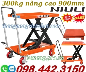 Xe nâng mặt bàn 300kg nâng cao 900mm WP300 NIULI