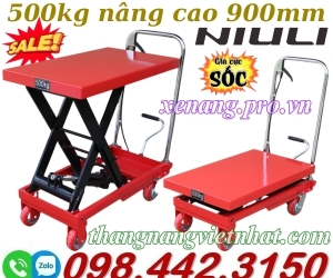 Xe nâng mặt bàn 500kg nâng cao 900mm WP500 NIULI