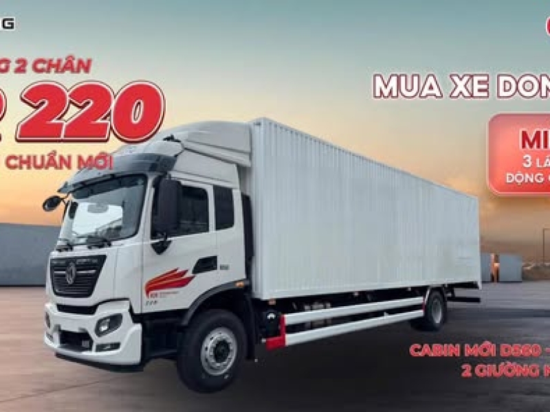 XE TẢI DONGFENG KR220 THÙNG KÍN CONTAINER 9M9