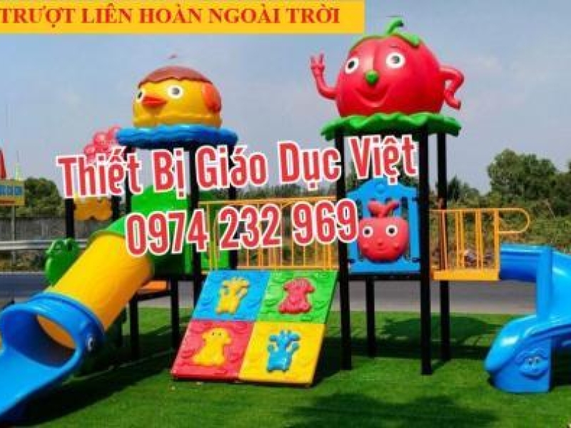 Cầu trượt liên hoàn ngoài trời nhập khẩu cho trẻ em
