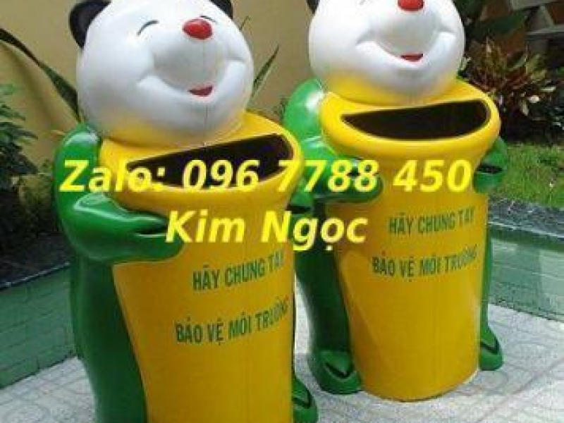 Thùng rác hình gấu trúc giá rẻ - 0967788450 Ms Ngọc