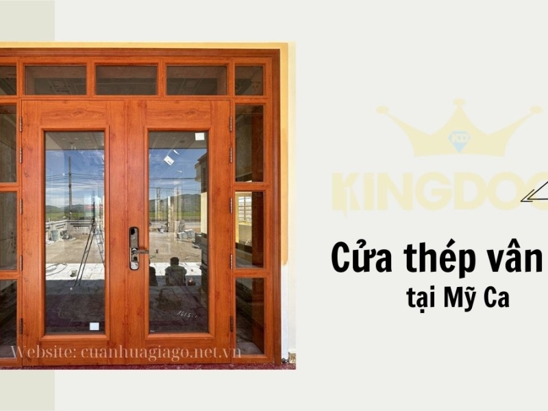 Giá cửa thép vân gỗ Mỹ Ca, Cam Ranh