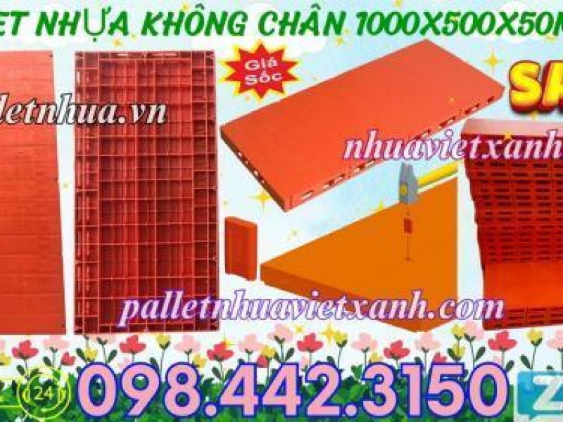 Pallet nhựa làm sàn sân khấu KT 500x1000x50mm