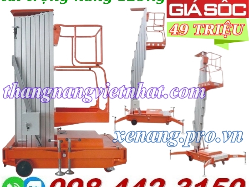 THANH LÝ XẢ HÀNG giá cực sốc - thang nâng điện đơn 125kg nâng cao 8 mét