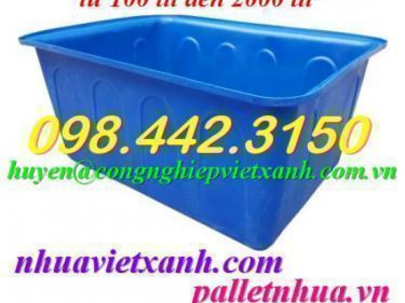 Tank nhựa chữ nhật dung tích lớn 100 lít đến 2000 lít