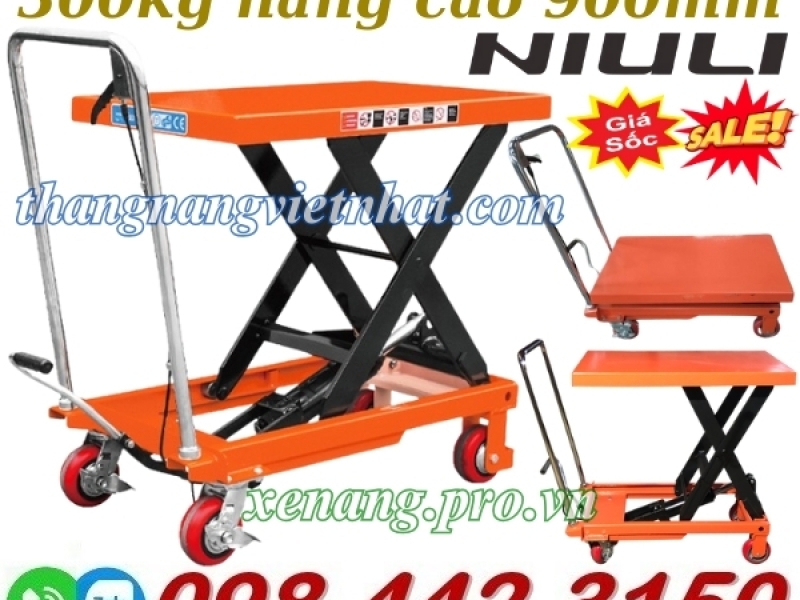 Xe nâng mặt bàn 300kg nâng cao 900mm WP300 NIULI