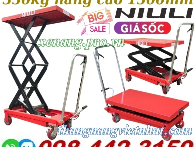 Xe nâng mặt bàn 350kg nâng cao 1500mm WP350 NIULI