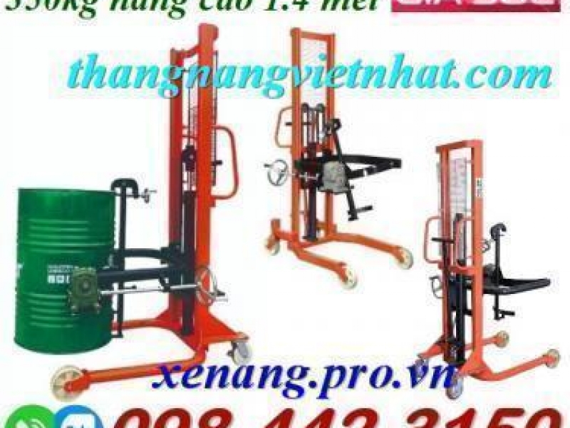 Xe nâng quay đổ phuy 350kg nâng cao 1.4 mét COT-0.35 NICHILIFT