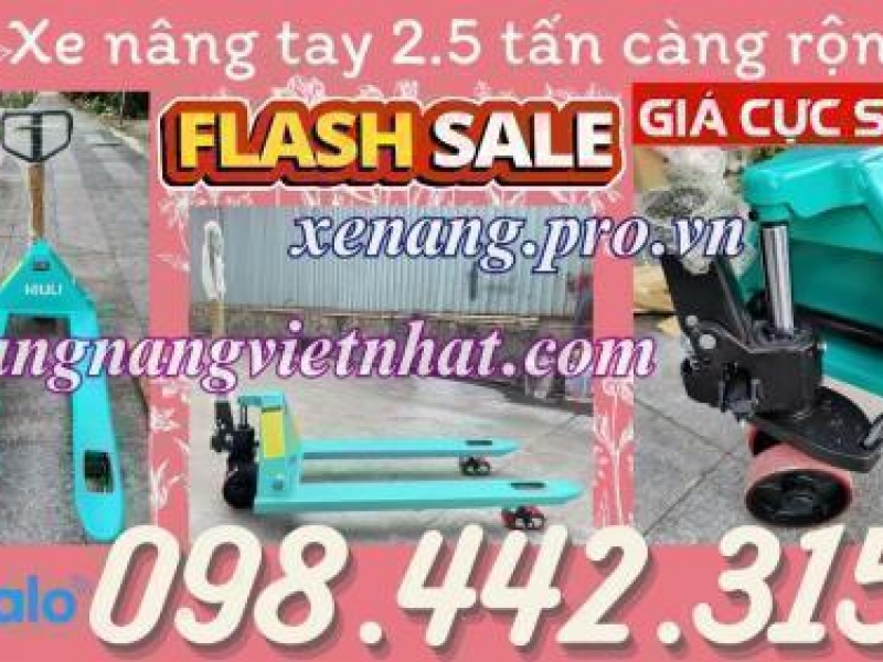 Xe nâng tay 2500kg càng rộng AC25M NIULI