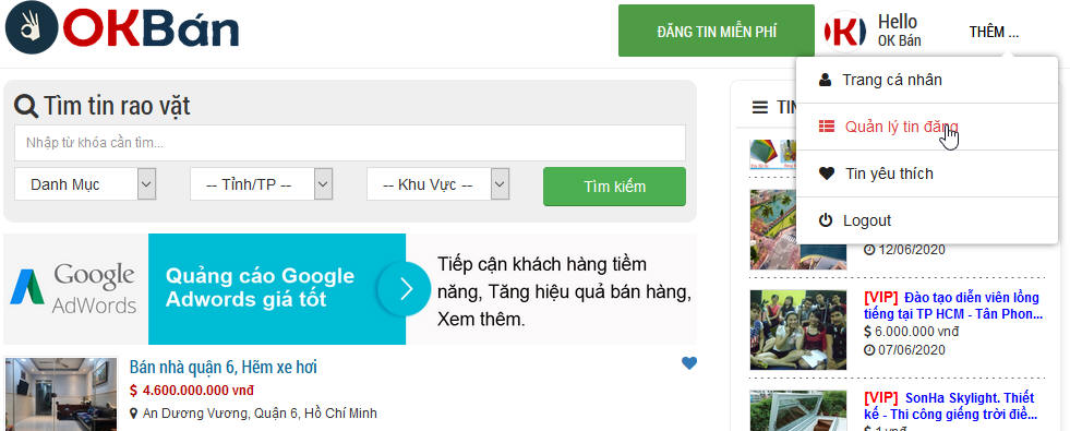 hướng dẫn up tin