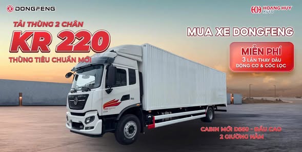 XE TẢI DONGFENG KR220 THÙNG KÍN CONTAINER 9M9
