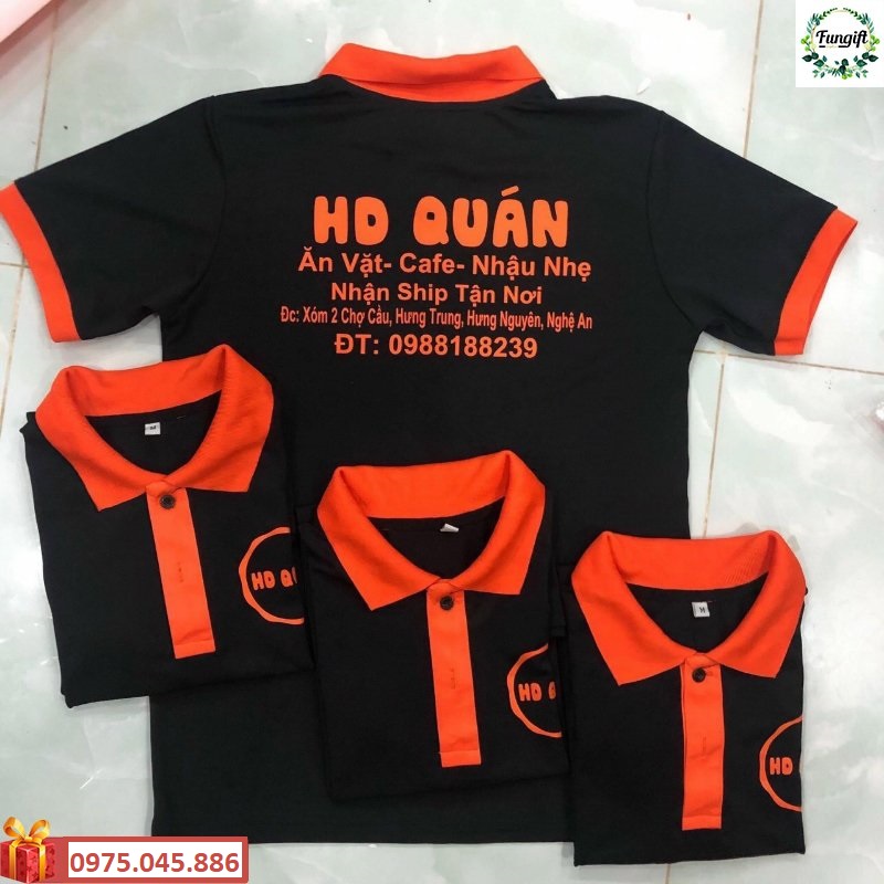 Xưởng in may áo thun đồng phục Form dáng đẹp Chất liệu như ý ABABA