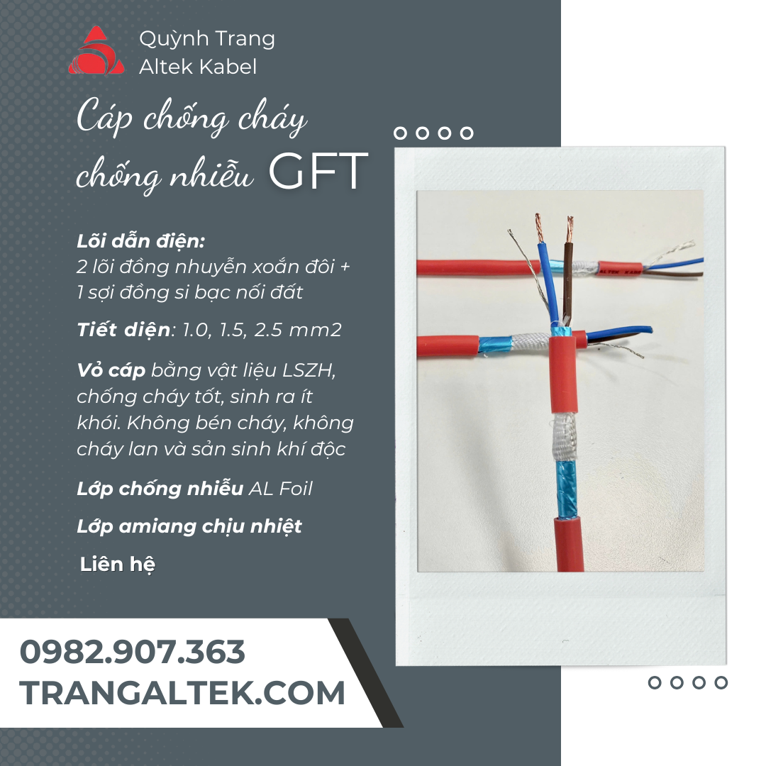 Cáp chống cháy chống nhiễu LSZH Altek Kabel