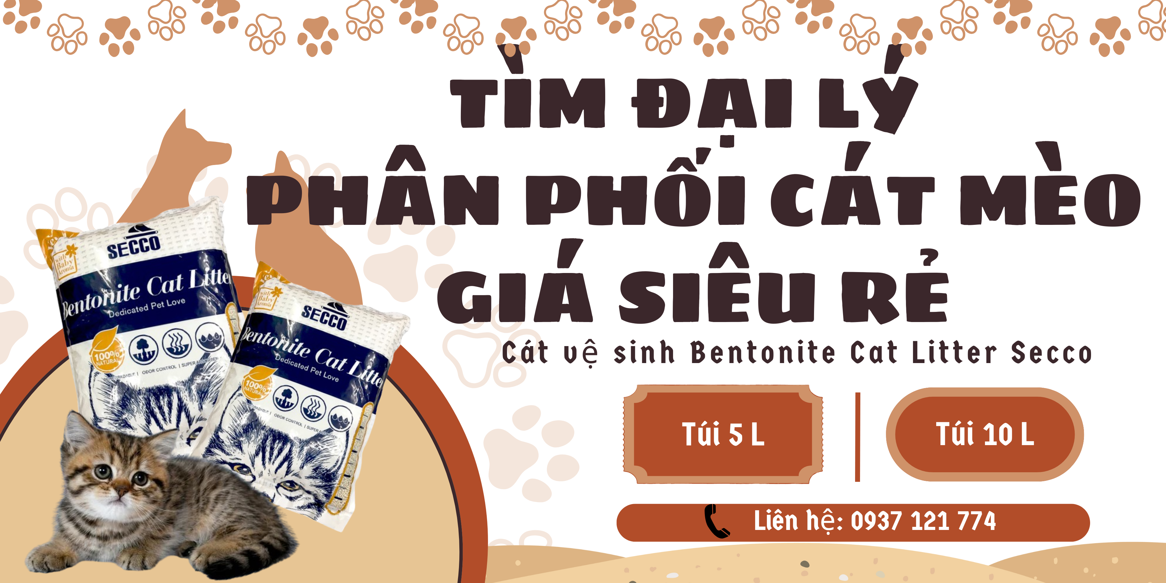 Tìm Đại Lý Phân Phối Cát Mèo Bentonite Secco Trên Toàn Quốc