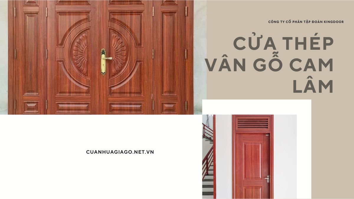 Giá cửa thép vân gỗ Cam Lâm
