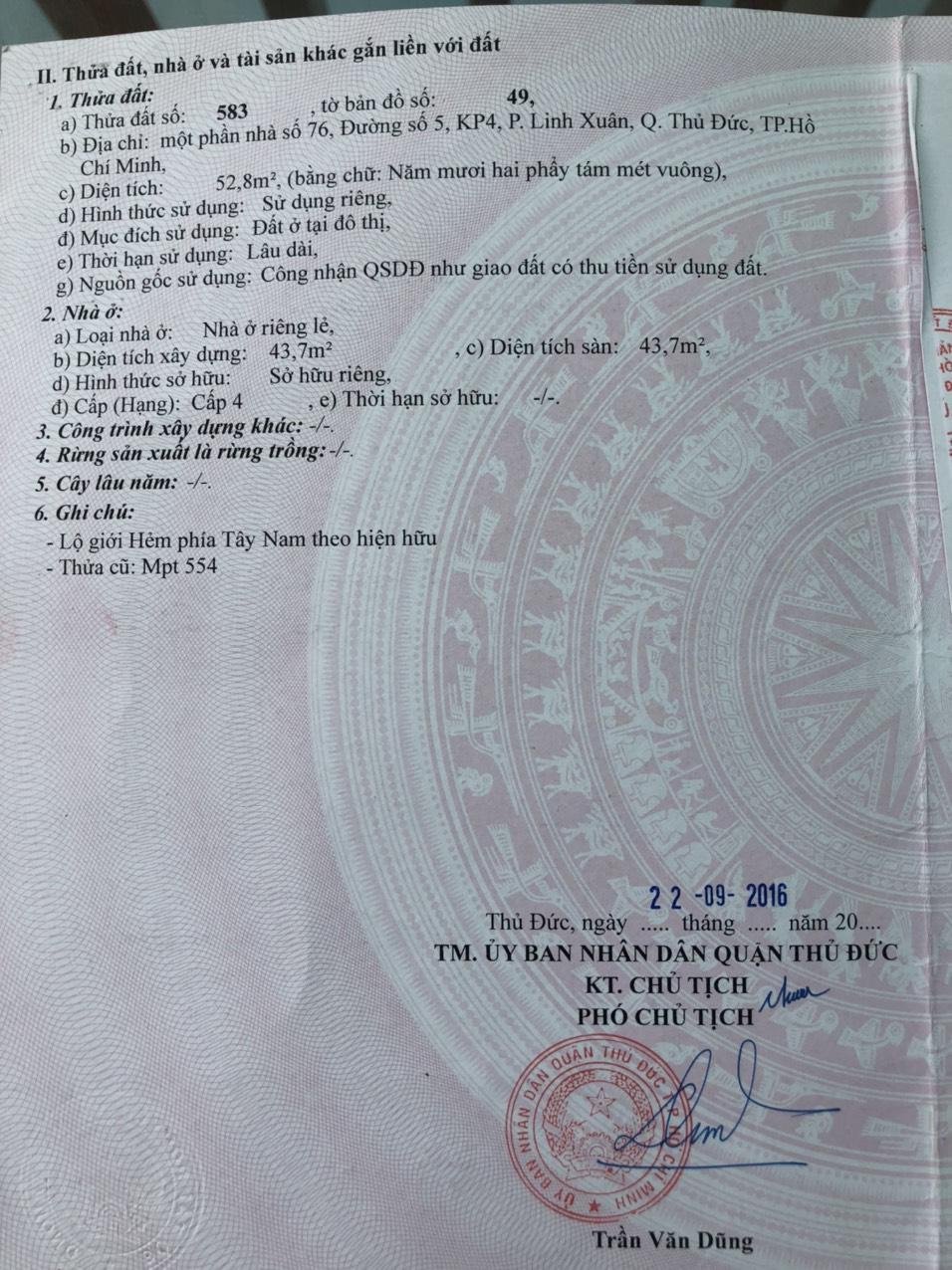 Bán gấp nhà trệt 2lầu đường 5 linh xuân thủ đức TPHCM ,Lh : 0909428959.