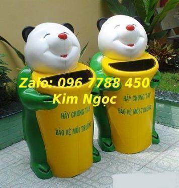 Thùng rác hình gấu trúc giá rẻ - 0967788450 Ms Ngọc