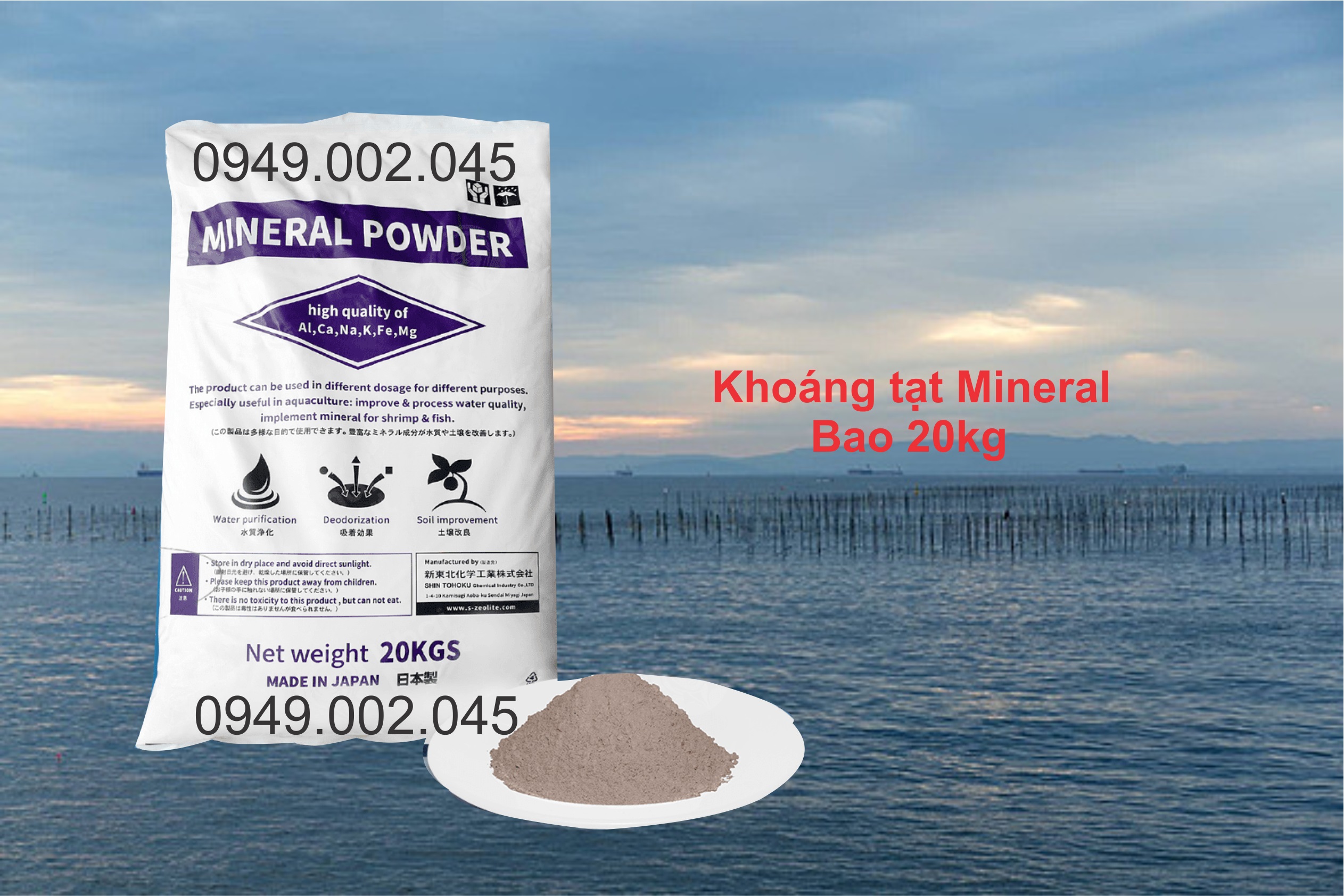 Mineral Powder - Khoáng tạt dạng bột cho tôm cá