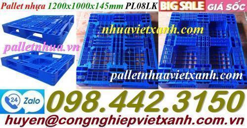 Pallet nhựa PL08LK – 1200x1000x145mm