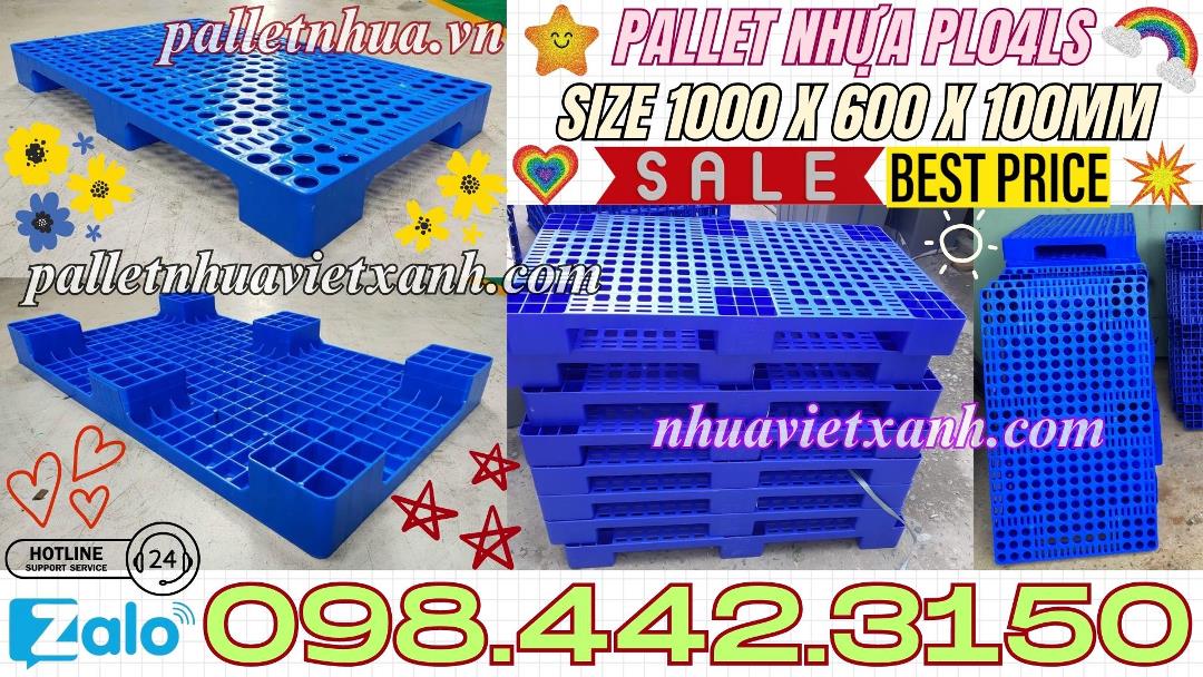 Pallet nhựa kê hàng 1000x600x100mm PL04LS