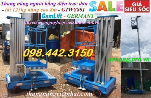 Thang nâng người bằng điện 125kg nâng cao 8 mét GTWY801