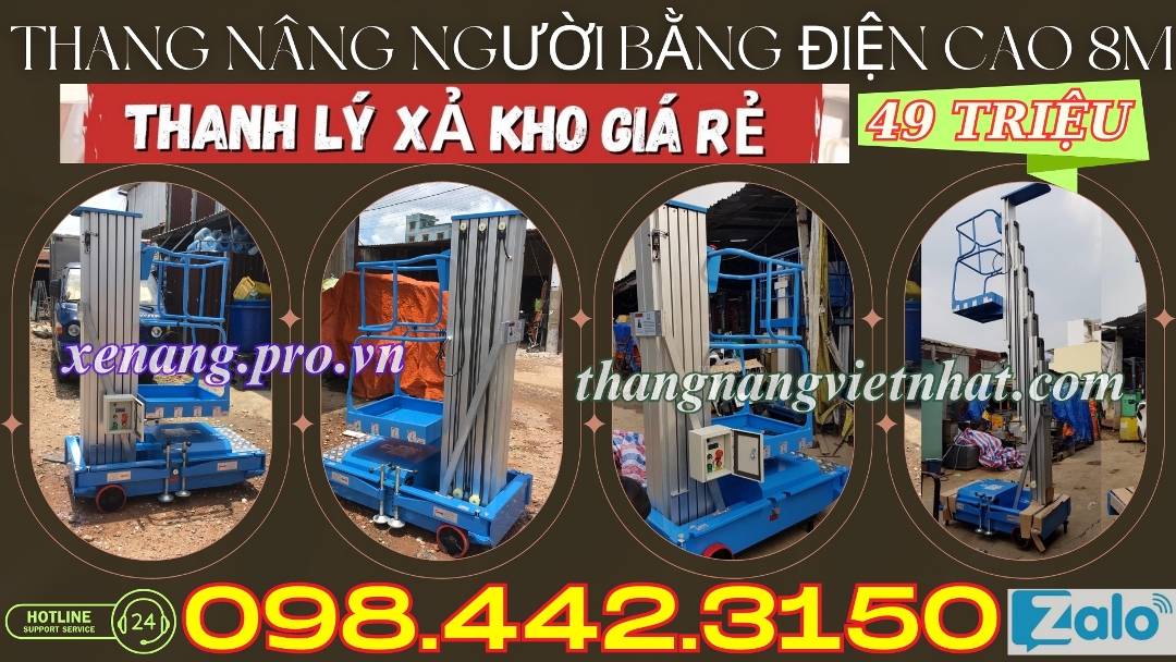 Thang nâng điện đơn 125kg nâng cao 8 mét - THANH LÝ XẢ HÀNG giá cực sốc