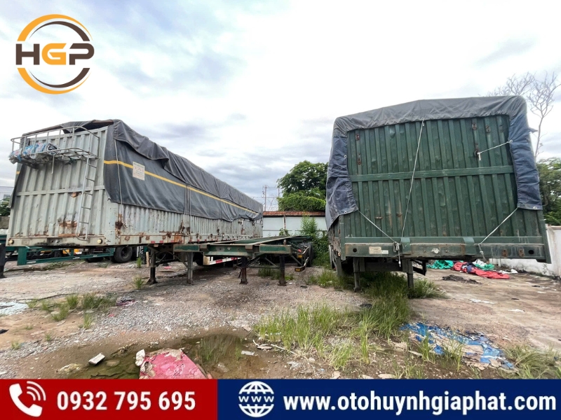 Thanh lý 2 chiếc Mooc lồng tải 32 tấn Kaile - Xinhongdong 2021 cũ
