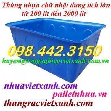 Tank nhựa chữ nhật dung tích lớn 100 lít đến 2000 lít