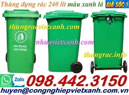 Bán thùng rác nhựa 240 lít với giá khuyến mãi siêu hấp dẫn