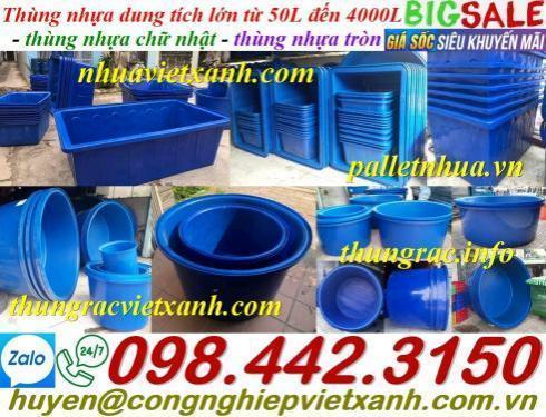 Thùng nhựa dung tích lớn từ 50 lít đến 4000 lít 