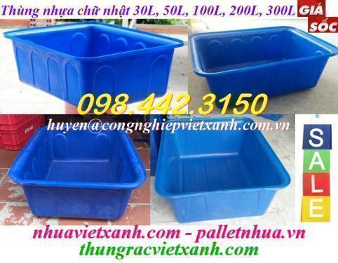 Tank nhựa chữ nhật dung tích lớn 100 lít đến 2000 lít