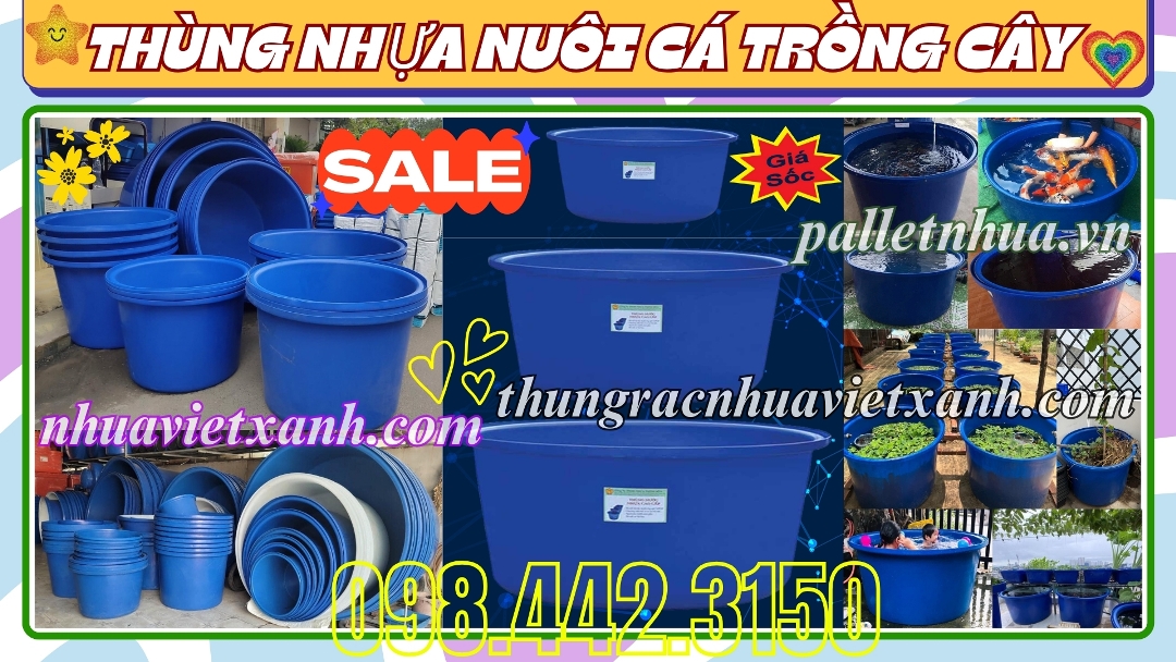 Tank nhựa tròn dung tích lớn 200 lít đến 4000 lít