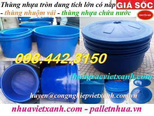 Tank nhựa tròn dung tích lớn 200 lít đến 4000 lít