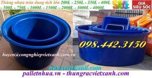 Tank nhựa tròn dung tích lớn 200 lít đến 4000 lít