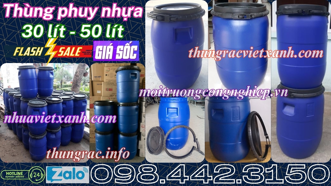 Thùng phuy nhựa đai nhựa