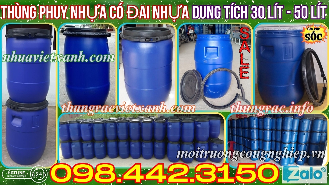 Thùng phuy nhựa đai nhựa