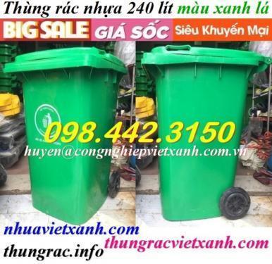 Bán thùng rác nhựa 240 lít với giá khuyến mãi siêu hấp dẫn