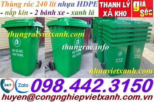 Bán thùng rác nhựa 240 lít với giá khuyến mãi siêu hấp dẫn