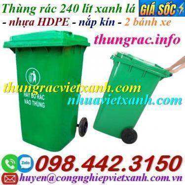 Bán thùng rác nhựa 240 lít với giá khuyến mãi siêu hấp dẫn