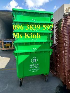 Phân phối xe gom rác 660l, thùng rác nhựa 660l giá rẻ toàn quốc