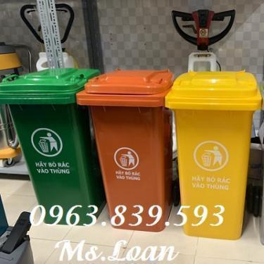 Thùng phân loại rác thải tại nguồn dung tích 120L - 240L. 0963839593 Loan