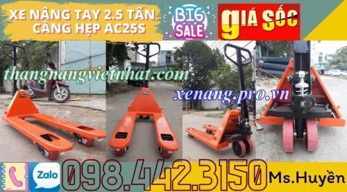 Xe nâng tay 2500kg càng hẹp AC25S