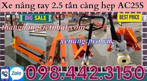 Xe nâng tay 2500kg càng hẹp AC25S