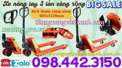 Xe nâng tay 3 tấn càng rộng AC30M NIULI