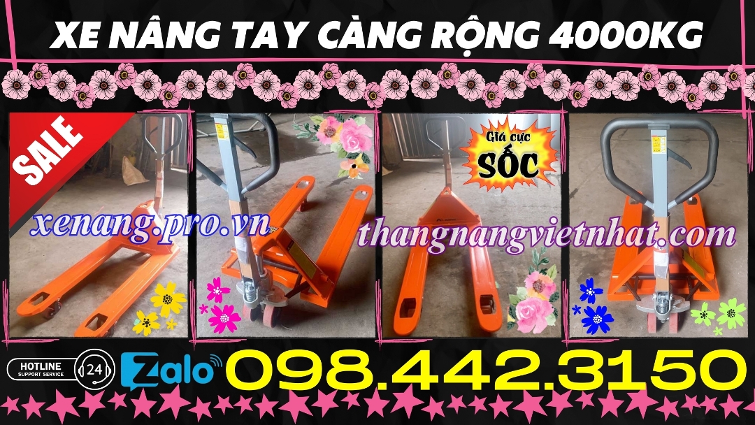 Xe nâng tay 4 tấn càng rộng AC40M – NIULI