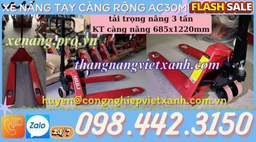 Xe nâng tay 3 tấn càng rộng AC30M NIULI