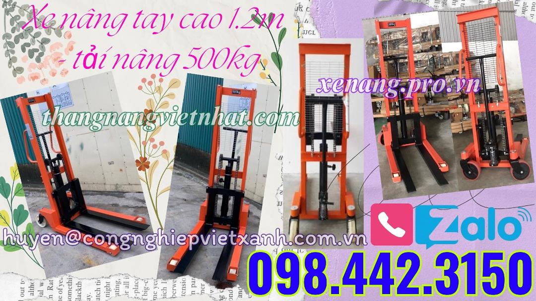 Xe nâng tay cao 500kg nâng cao 1200mm - xả kho giá sốc