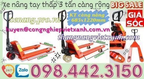 Xe nâng tay 3 tấn càng rộng AC30M NIULI